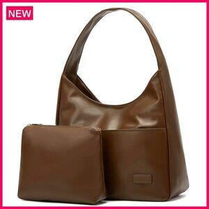 Large Vegan Leather Tote Bag with Quilted Design, Spacious for Work and Travel